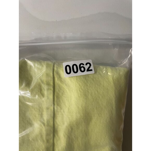 MNG Denim Straight Cropped High Waist Jeans Women Size 36 Bright Lime Green - Picture 10 of 16